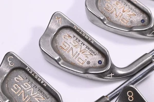 Left Hand Ping Zing 2 Irons / 3-PW+SW / Blue Dot / Stiff Flex Ping JZ Red Shafts - Picture 1 of 7