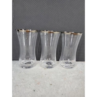 Mikasa 詹姆斯敦白金铅水晶高球眼镜 3 件套奥地利 — 第 1/4 张图片