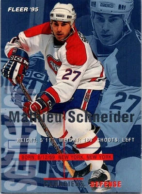 1995-96 Fleer Mathieu Schneider Montreal Canadiens #109 - Image 1 of 2