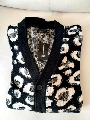 I.N.C. Suéter cárdigan blanco y negro International Concepts para hombre - ¡Talla XL (Nuevo)!! Foto 1 de 4