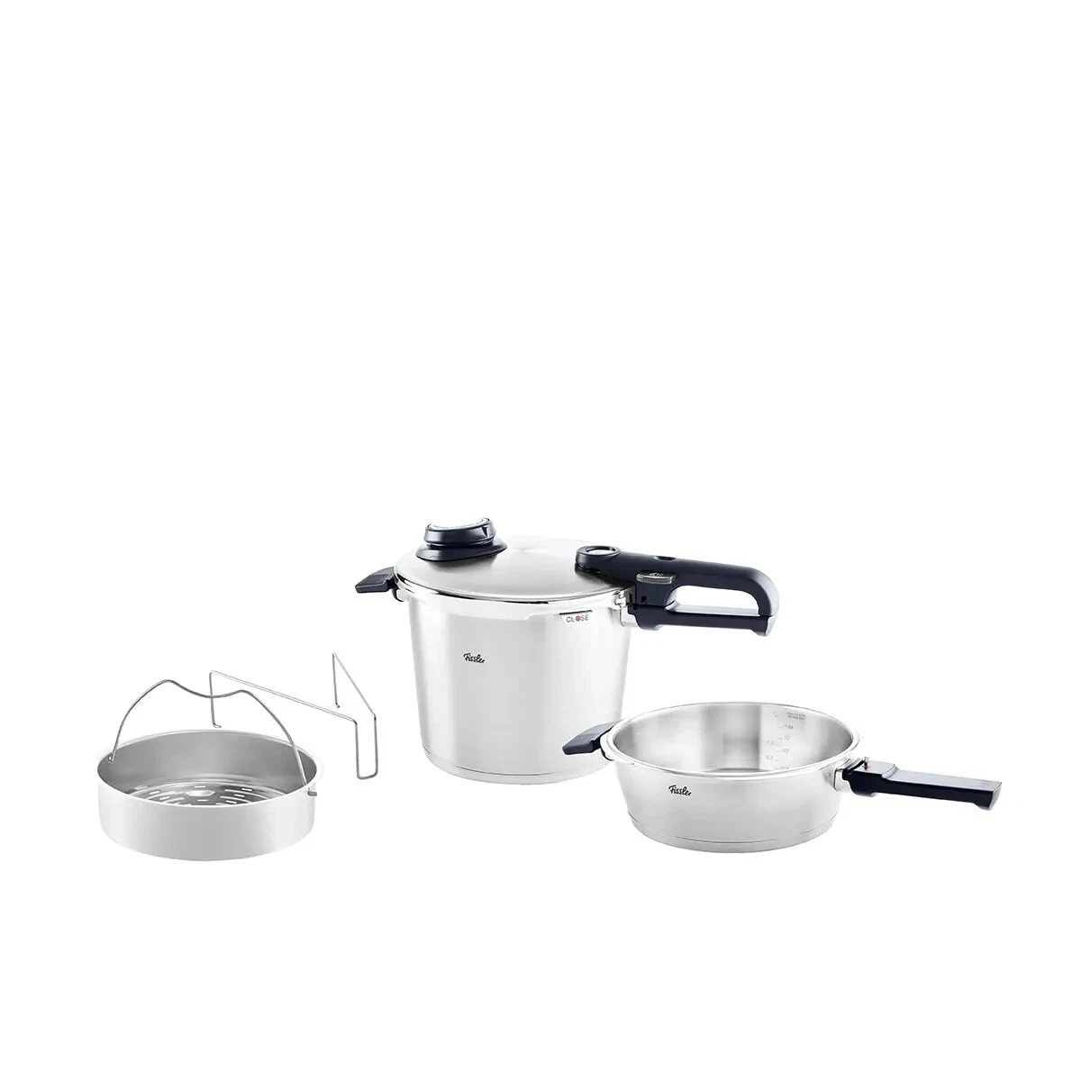 fissler 片手鍋 Fissler Vitavit Premium 622-412-11-070, 3-piece pressure cooker