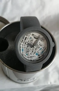 O bag O clock UHR MIT SILIKONARMBAND DUNKELGRAU GR. M GESCHENKBOX - Bild 1 von 1
