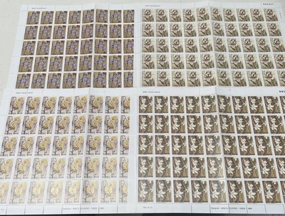 1992 Zambia Stamps Sheets (4). Orchids Flowers. 200 Stamps.  - image 1 of 4
