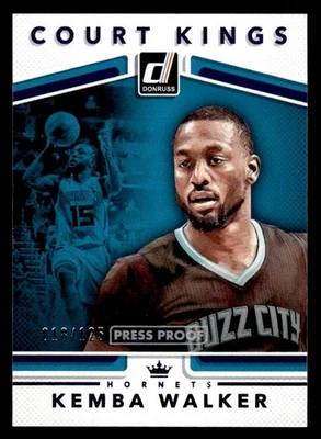 Kemba Walker 2017-18 Donruss Court Kings Press Proof Blue #/125 #11 Hornets ESE - Imagem 1 de 2