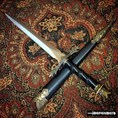 Espada Medieval Película Rey Brujo 14" Nuevo Cuchillo Daga con Funda Fantasía Foto 1 de 2