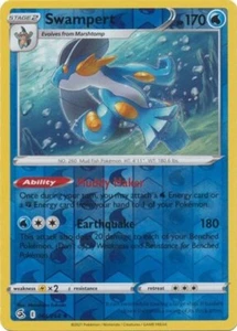 Tarjeta Pokémon Swampert 064/264 Holograma Inverso Fusion Strike Casi Nueva - Imagen 1 de 1