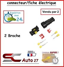 connecteur de fiche électrique pour véhicule 2 branchement vendu par deux 