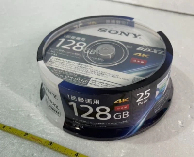 SONY Blu-ray Disc BD-R XL 128GB 4X Speed Printable Disc 25 Discs - Image 1 of 4