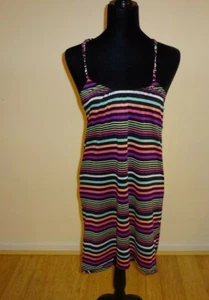 OP Fashion Adjustable Tie Front Cover-Up No Zip Stripe - Size Medium (7-9) - Picture 1 of 3
