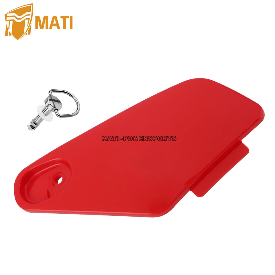 Cubierta de tapa de caja de almacenamiento roja y pasador de bloqueo de perno para Honda Rancher 350 TRX350 2004-2006 Foto 1 de 4