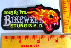 2023 Sturgis Parche 83ª Moto Rally Coleccionable Motociclista Chaleco Recuerdo Emblema - Imagen 1 de 1