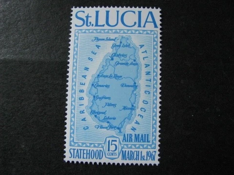 St. Lucia Stamp Issue Complete Air Mail Scott # C1 Never Hinged Unused Cover