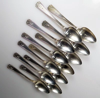 Gorham Art Deco Plata de Ley Etrusca Griega Llave Monograma Cucharadita 5 3/4" Foto 1 de 4