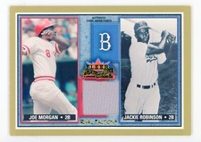 2002 Fleer Fall Classic Rival Factions Game Used Joe Morgan Jackie Robinson