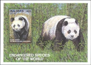 Maldives 1993 Giant Panda/Animals/Nature/Wildlife/Conservation 1v m/s (s3470e) - Picture 1 of 1