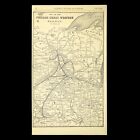 Vintage CHICAGO GREAT WESTERN Railway Map Railroad St Paul Omaha Antique ca 1905