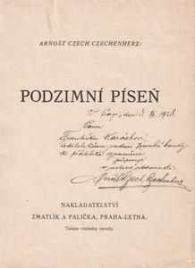 ARNOST CHECO CHECO CORAZÓN CHECO autor autografiado libro portada portada 1928 y fotografía - Imagen 1 de 2
