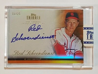 Red Schoendienst 2012 Topps Tribute Inkable Accolades Orange /25 #TA-RS NM-MT!! - Image 1 of 2