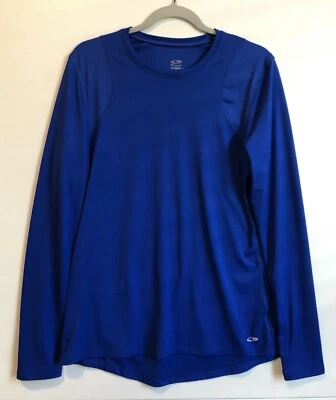 Champion Duodry T-Shirt Men’s L Blue Pullover Double Dry Long Sleeve Activewear - Image 1 of 4
