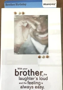 Afroamerikanisches Mahagoni Happy BIRTHDAY Karten für BRUDER, 6 Auswahl 208P - Bild 1 von 23