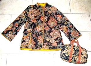 SALE!! Vintage 70s Valdrome Jacket & Matching Handbag..Made in France..Sz.12/14 - Picture 1 of 10