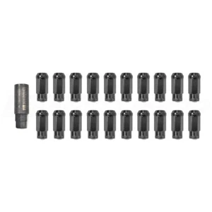 Monster Lug Wheel Nuts M14x1.5 BLACK FITS: FK2 FK8 FL5 Type R - 33006B -UK STOCK - Picture 1 of 4