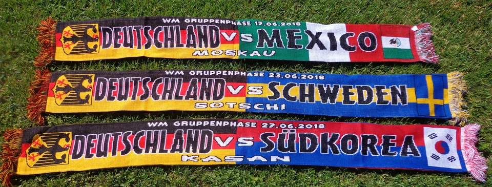 3 x Deutschland Schal WM BRD Fan Block Germany +100% Acryl + Allemagne + - Bild 1 von 1