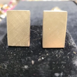 Vintage Swank Silvertone Cufflinks - Picture 1 of 6