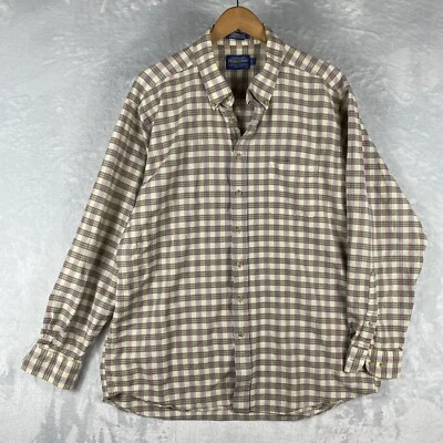 Vintage PENDLETON Mens Brown Plaid Sir Pendleton 100% Virgin Wool 2XL XXL Long - Image 1 of 4