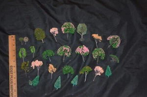 Miniature Trees Job Lot Railroad Fairy Garden lot of 26 Leftovers - Picture 1 of 9