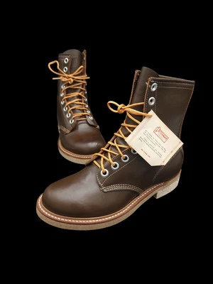 Vintage 50's NOS Peterman Full Grain Leather Boots Men's SIZE 7 Women's SIZE 9  - Image 1 of 4