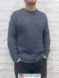 Boneville Massimo Osti Men Knit Sweater Speckled Navy Size (4) L Wool-Alpaca VTG - Picture 1 of 23
