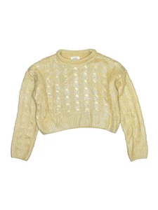 Zara Girls Gold Pullover Sweater 11 - Picture 1 of 2