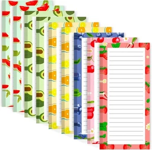 9 Pack Magnetic Notepads for Refrigerator, Red, Green, Yellow - Picture 1 of 7