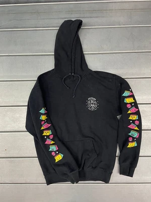 Moletom Spitfire Skate Like A Girl tamanho pequeno preto com capuz punk rock - Imagem 1 de 4