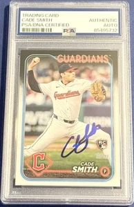Cade Smith Signed 2024 Topps Rookie Card Cleveland Guardians PSA/DNA Slabbed - Picture 1 of 2