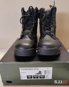 5.11 Tactical ATAC 2.0 6" Side Zip Boots 12394ABR Black 11 Regular *READ* - Picture 1 of 7