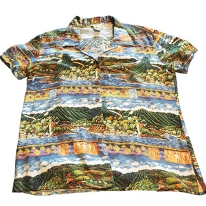 Vintage Reyn Spooner Guy Buffet Size XS Hawaiian Shirt Island Volcano Classic - Picture 1 of 9