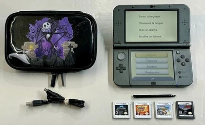Nueva consola portátil Nintendo 3DS XL negra con 4 juegos - probada - modelo EE. UU. Foto 1 de 4