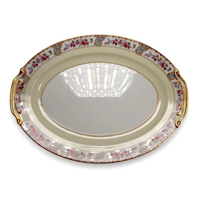 Plato Noritake M Romero 5007 Floral Borde Dorado 16" De Colección Años 50 Foto 1 de 4