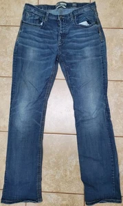BKE Jeans Men’s 36L 36x34 Tyler Straight Leg Dark Wash Stretch Casual Denim - Picture 1 of 8