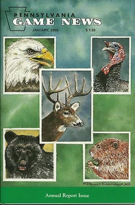 Pennsylvania Game News January 2000 cover art Dennis Karchner annual report  - Picture 1 of 3
