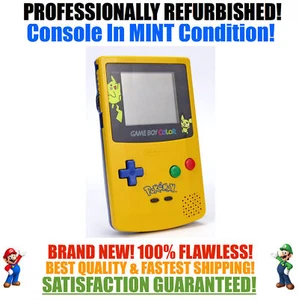 *NEW SCREEN* Nintendo Game Boy Color GBC Pikachu Pokemon Limited Edition System - Picture 1 of 1
