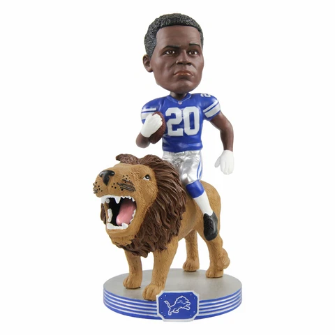Barry Sanders Detroit Lions Riding Lion Bobblehead NFL Football Cover