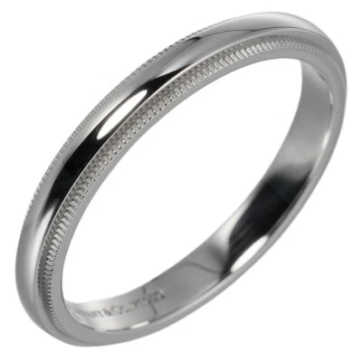 TIFFANY & Co. Anillo de boda Together platino 3 mm milgrain 9,5 nuevo Foto 1 de 4