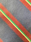 Givenchy Darkblue Darkred Yellow Green Stripes Silk Necktie Tie Moc1820a #T03
