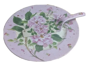 Andrea by Sadek RoseGarden Cake Plate Server Set Elizabeth Golz Rush Japan jan23 - Picture 1 of 10