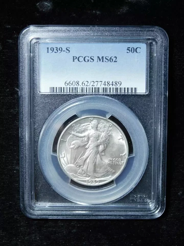 1939-S Walking Liberty Half Dollar - PCGS MS62 Cover