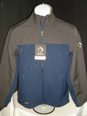 NWT Dri Duck #5350 Tech Dark Blue Motion Softshell Full Zip Jacket Men's Sz. S - Image 1 of 4