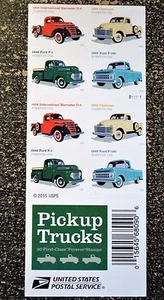 2016 USA #5101-5104 Forever - Pickup Trucks - Booklet of 20 Mint Ford Chevrolet - Bild 1 von 2